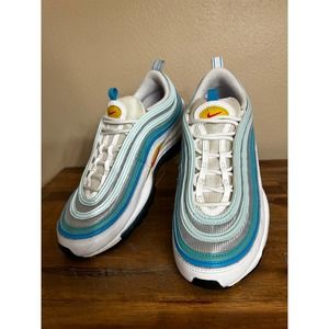 Nike Air Max 97 Laser Blue/Siren Red/Washed Teal/White Size 7.5 Mens
